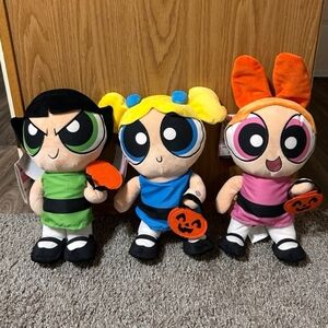 Plush Toy Set - Green, Blue, Pink